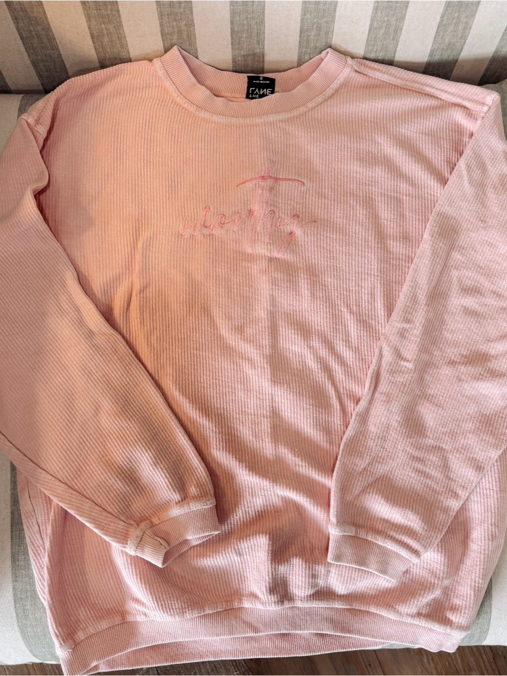 WORTHY Corded Crewneck Sweatshirt Small